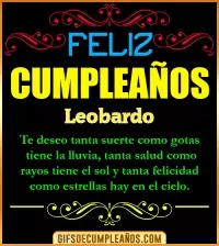 GIF Frases de Cumpleaños Leobardo